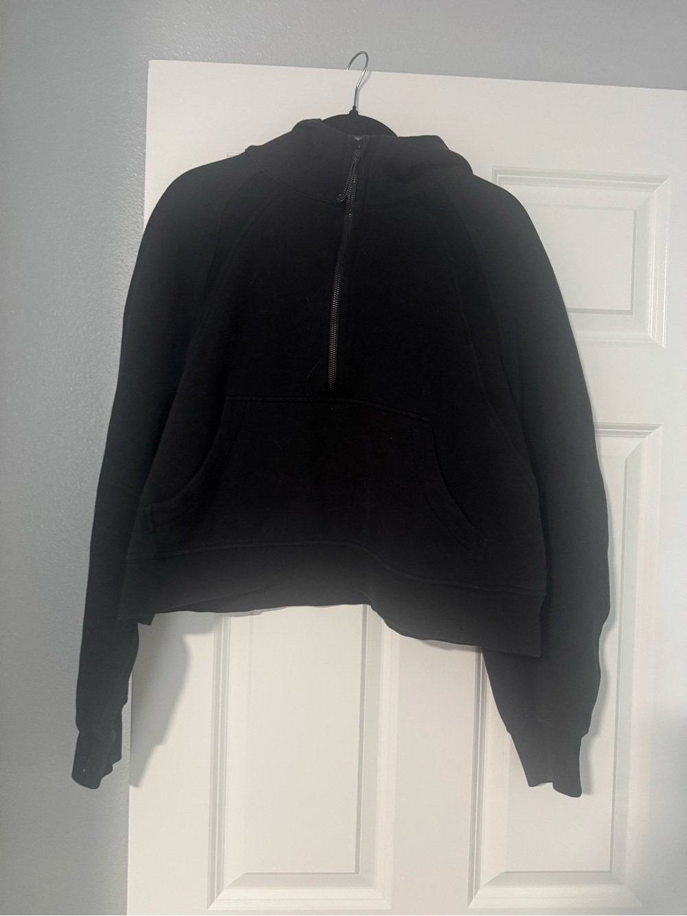lululemon athletica Black Half-Zip Hoodie Sweatshirt - Women's